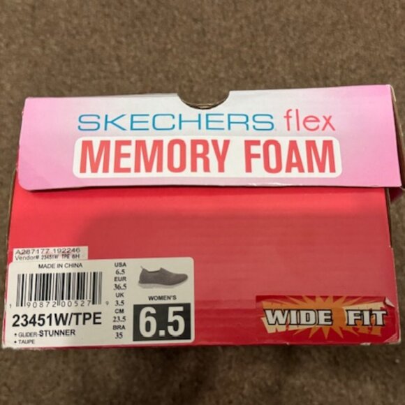 SKECHERS GLIDER STUNNER TAUPE 6.5 WIDE FIT - Picture 10 of 11